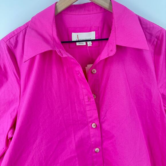 NWT By Anthropologie Polie Short Sleeve Swing Tunic Dress Pink Size M Modern - Picture 10 of 11